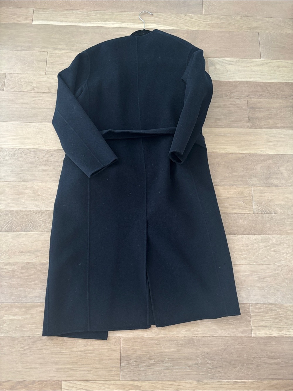 Vince Wool Tie Front Coat Black XS - Picture 4 of 4